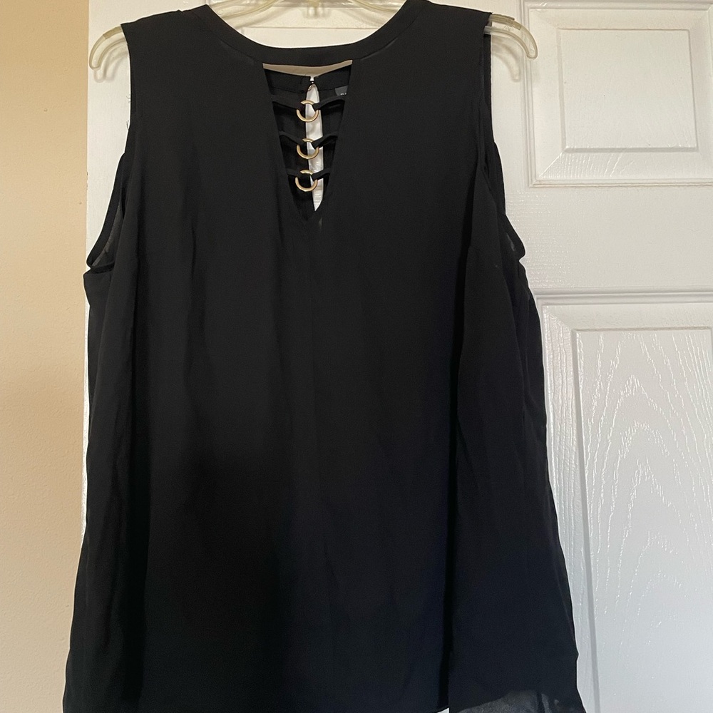 Bold elements gold hardware sleeveless top